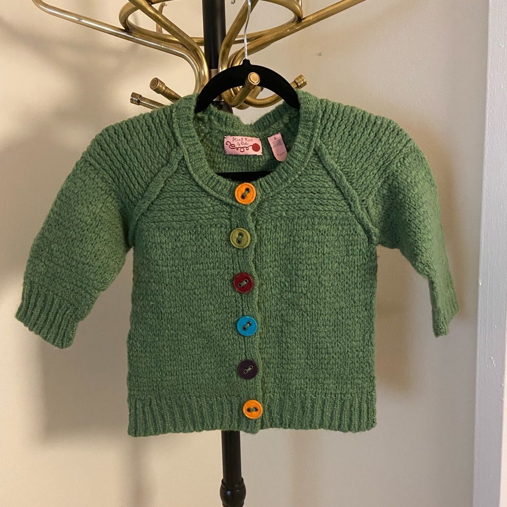 Hand Knit by Dollie Wool Sweater: Small